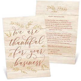 Rustic Thanks - Thanksgiving Card
