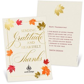 Falling Leaves - Thanksgiving Card
