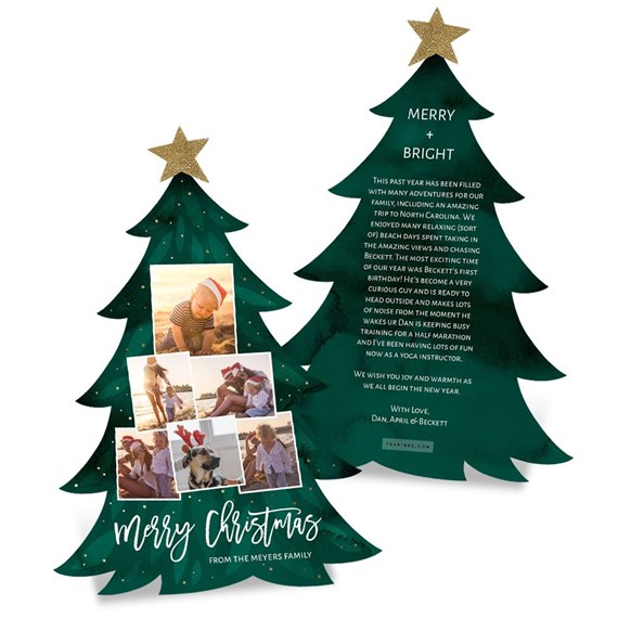 Painted Tree - Christmas Card