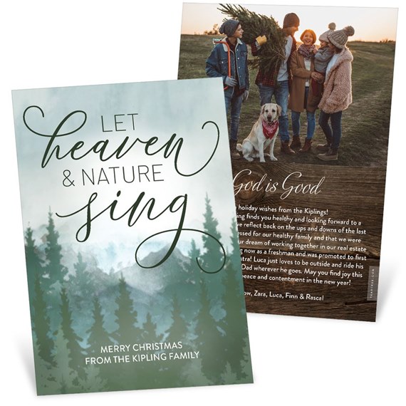 Heaven and Nature Sing - Christmas Card