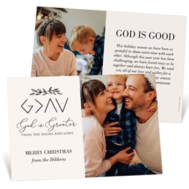 God is Greater - Christmas Card