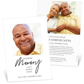 Sweet Memory - Memorial Cards