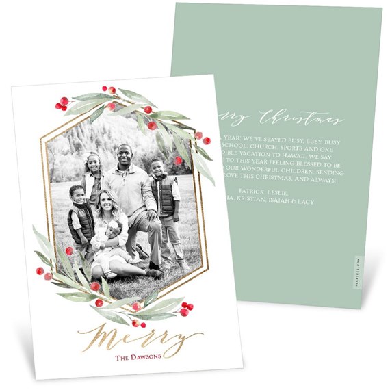 Festive Holly - Christmas Card