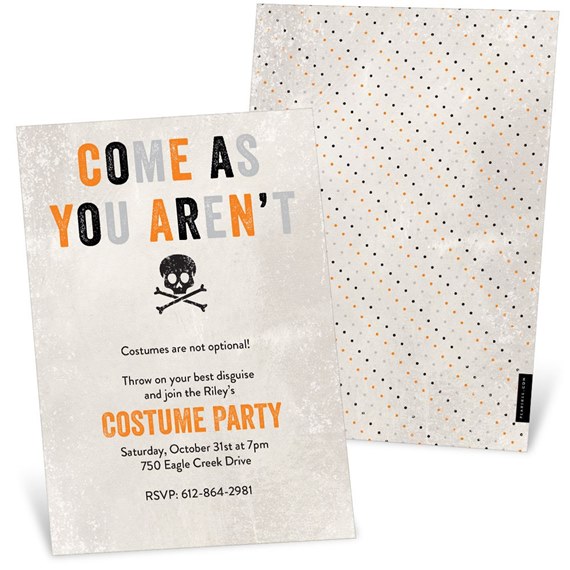 Costume Party - Halloween Invitation