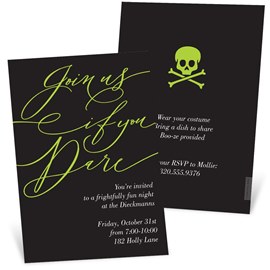 If You Dare - Halloween Invitations