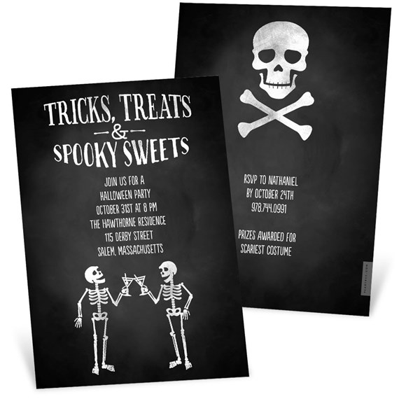 Skeleton Party - Halloween Invitations