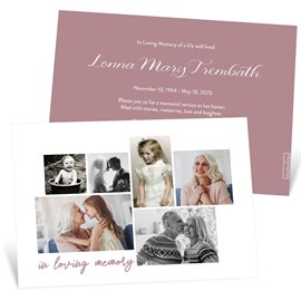 Loving Collage - Memorial Invitations