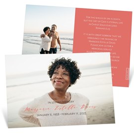 Always Remembered - Memorial Invitations