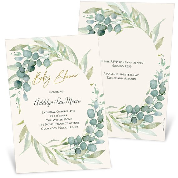 Natural Beauty - Baby Shower Invitations