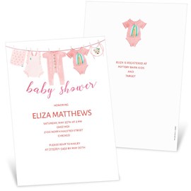 Sweet Essentials - Pink - Baby Shower Invitations