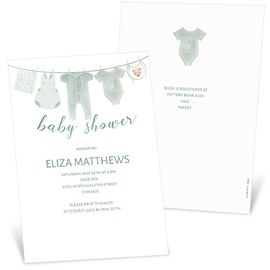 Sweet Essentials - Sage - Baby Shower Invitations
