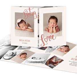 Baby Love - Folded Birth Announcements