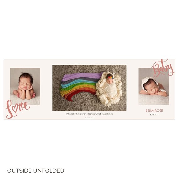 Baby Love - Folded Birth Announcements