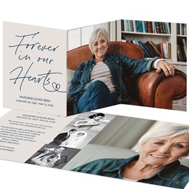 In Our Hearts - Memorial Invitations