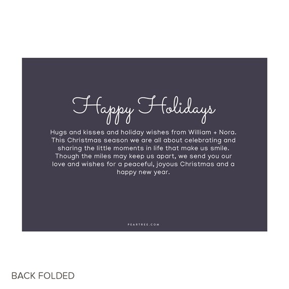 holiday card with text