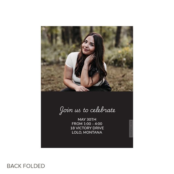 photo placeholder with decorative text