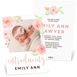 Floral Introduction - Birth Announcement