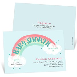 Rainbow Celebration - Baby Shower Invitations