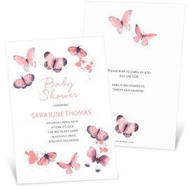 Butterfly Wings - Baby Shower Invitations