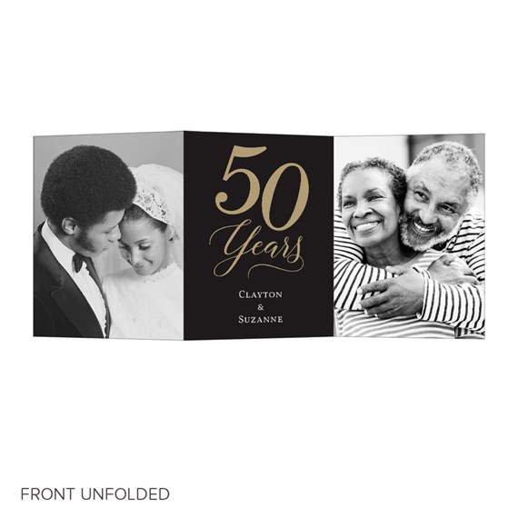 anniversary invitation with photo placeholders and text area