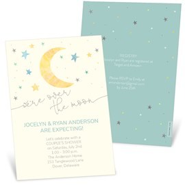 Sweet Moon - Baby Shower Invitations