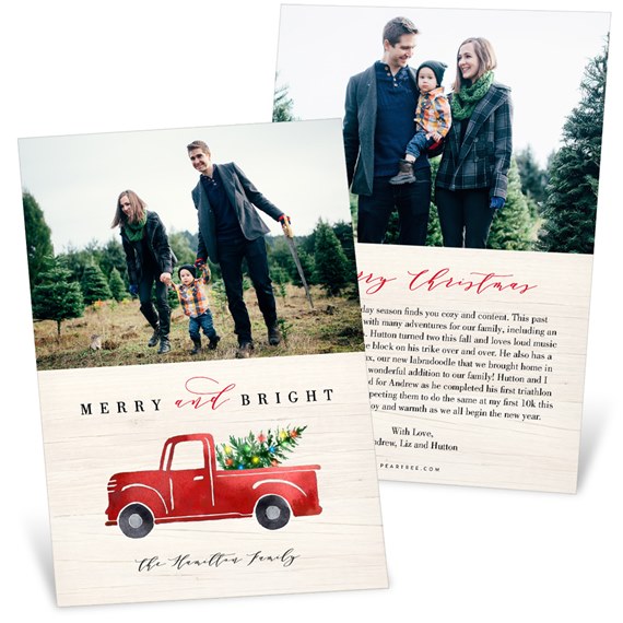 Little Red Truck - Christmas Card