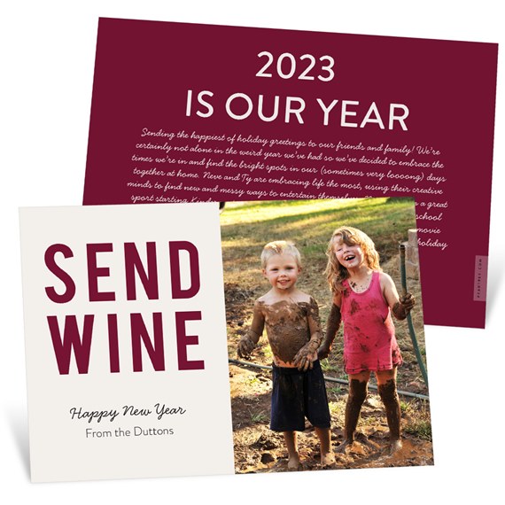 Send Wine - New Year Card