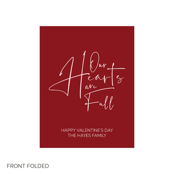 valentine's day card with foil text