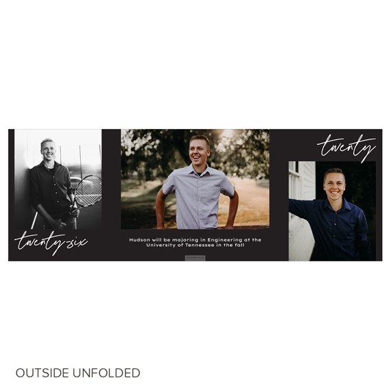 graduation invitation with photo placeholders and text areas