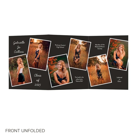 Grad Snaps Trifold Graduation Invitations | Pear Tree