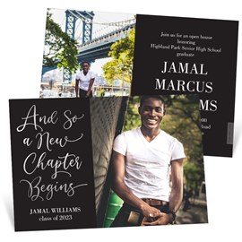 New Chapter - Graduation Party Invitations