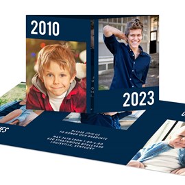 Then and Now - Graduation Party Invitations