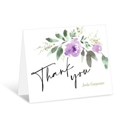 Purple Petals - Thank You Card
