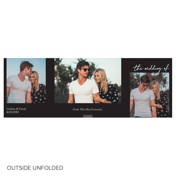 wedding invitation with photo placeholders