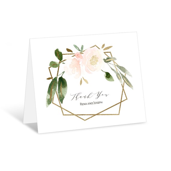 Blush Floral - Thank You Card