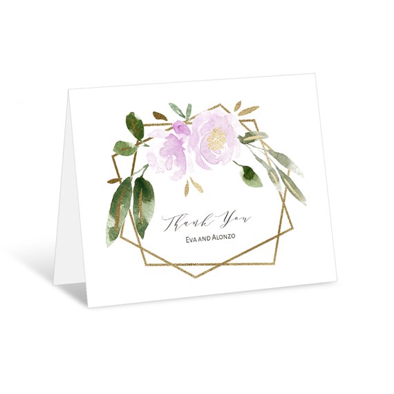 Lavender Floral - Thank You Card