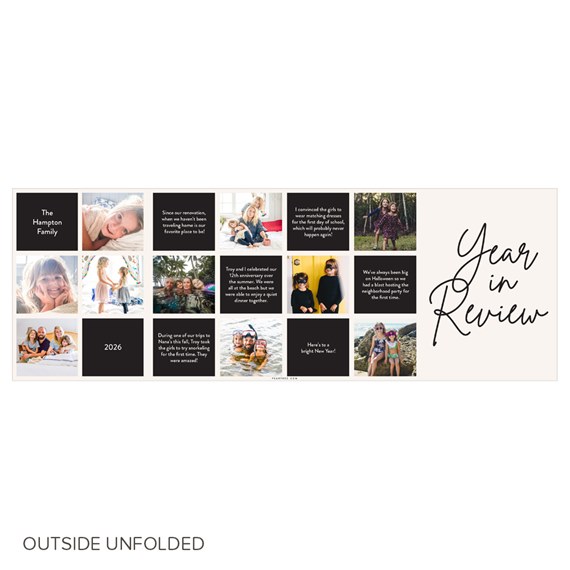 Christmas card with photo placeholders and text area