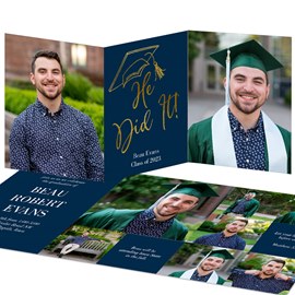 He Did It - Graduation Party Invitations