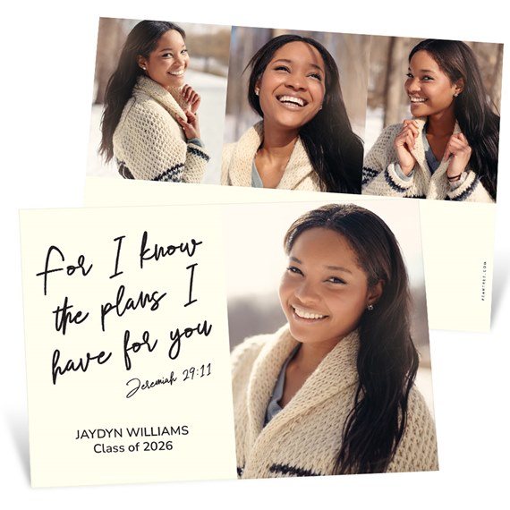 photo placeholder, graduation announcement design with text