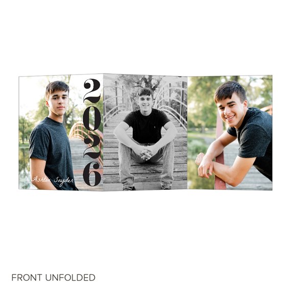 graduation trifold invitation with photo areas