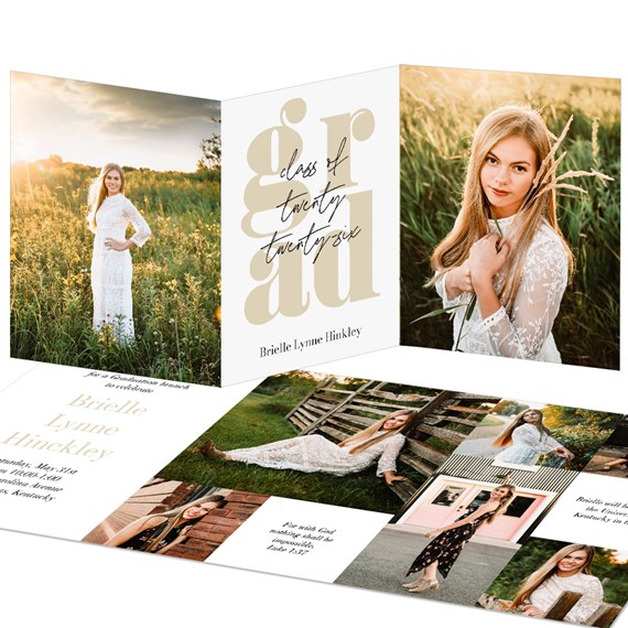 graduation party invitation with photo placeholders
