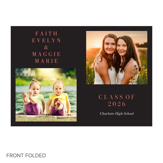 graduation party invitation with photo placeholders