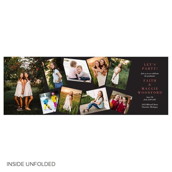 collage invitation with photo placeholders and text area