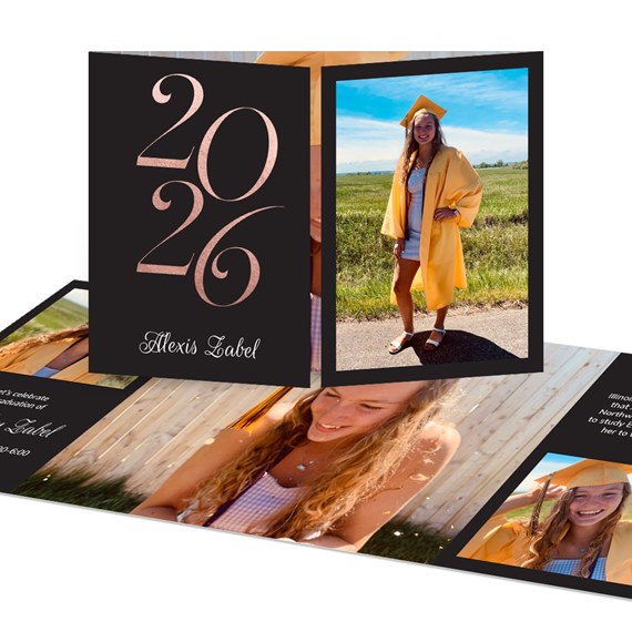 graduation party invitation with photo placeholders