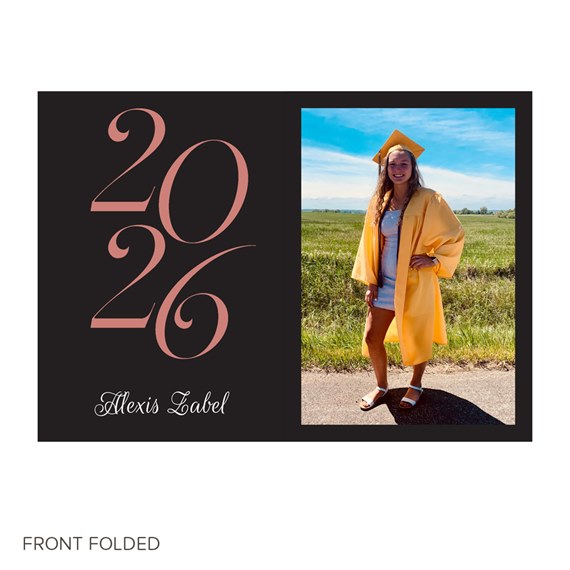 graduation invitation with photo placeholder and text