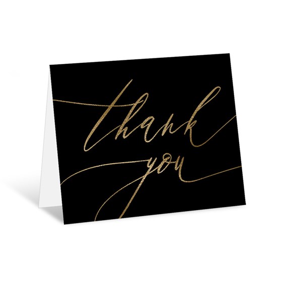 Gold Script - Thank You Cards