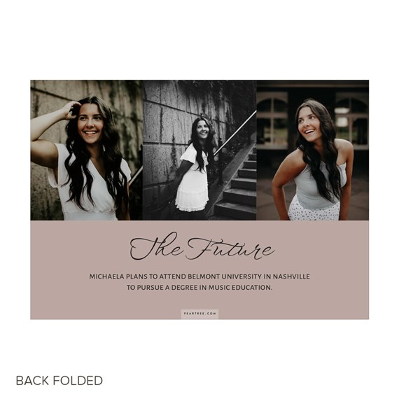 collage graduation invitation with photo placeholders and customizable text area