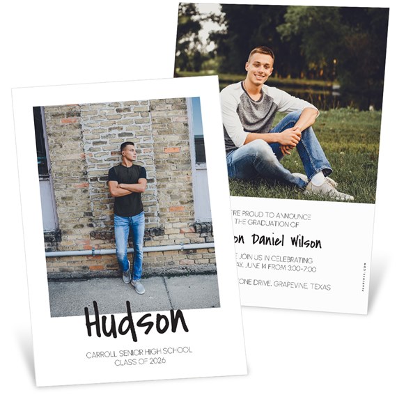 graduation announcements with photo placeholders