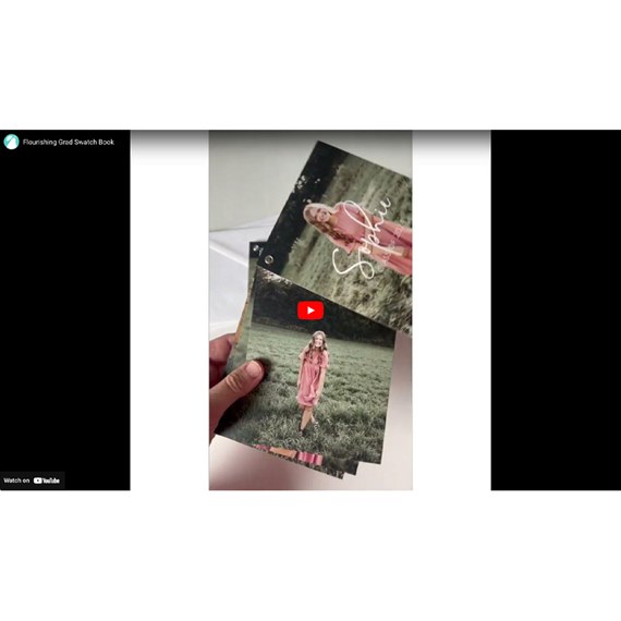 photo placeholder with printed design elements